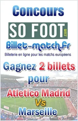 Concours So Foot / Billet-match.fr, le résulat