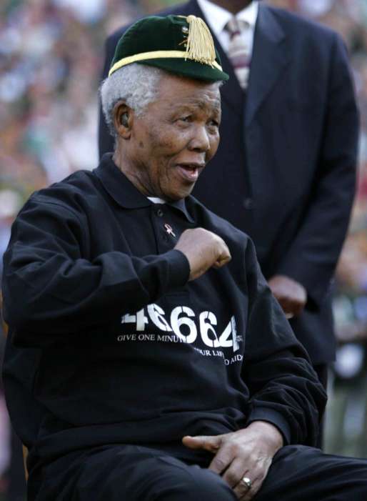 Nelson Mandela en visite