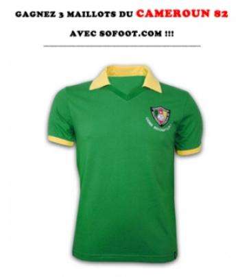 Gagnez 3 maillots « CAMEROUN 82 » !!!