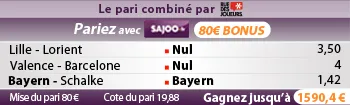 Pronos du jour : Gagnez 1661 &#8364; !