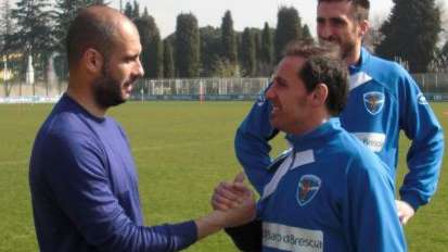 Photo : Guardiola à Brescia