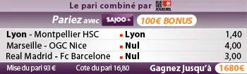 Pronos du jour : Gagnez 1680 &#8364; !