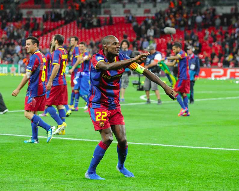 Photo : La danse d&rsquo;Abidal en chaussettes