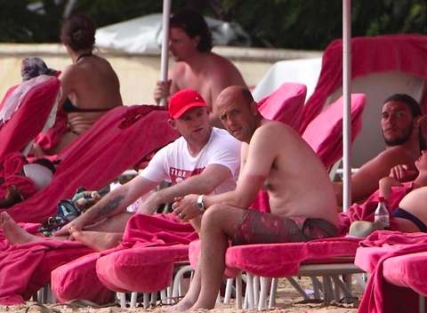 Rooney et Carroll, amis en vacances