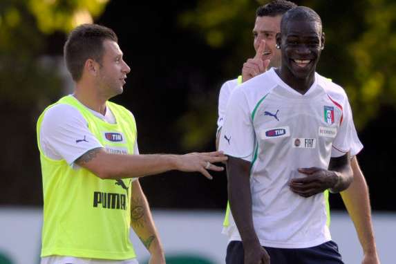 Photo : Cassano et Balotelli se poilent