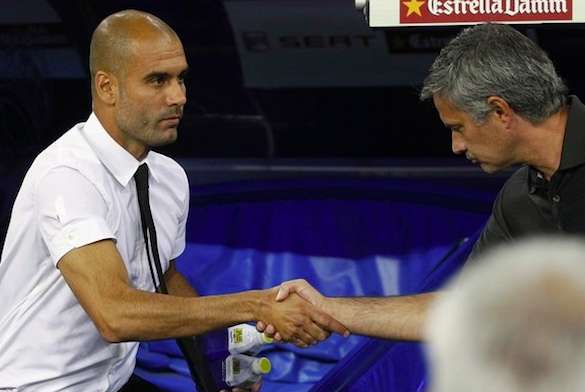 Photo : Mourinho et Guardiola se saluent