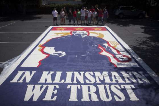 Photo : un tifo pour Klinsmann