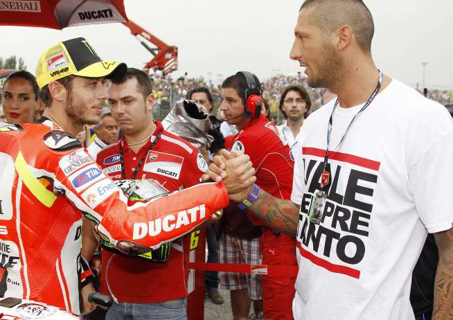 Photo : Materazzi et Valentino Rossi