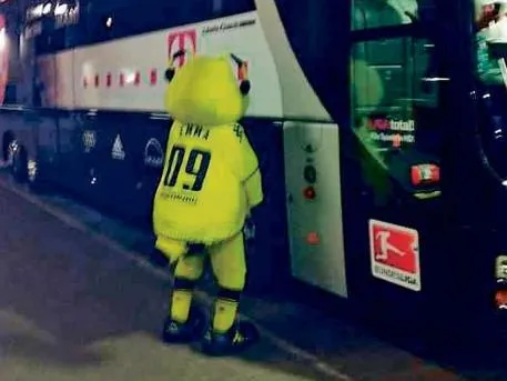 Photo : la mascotte du Borussia chambre