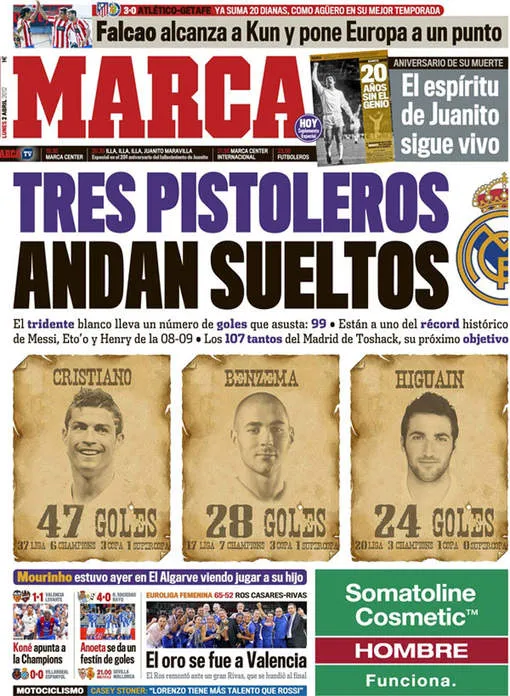 Photo : Les trois pistoleros du Real