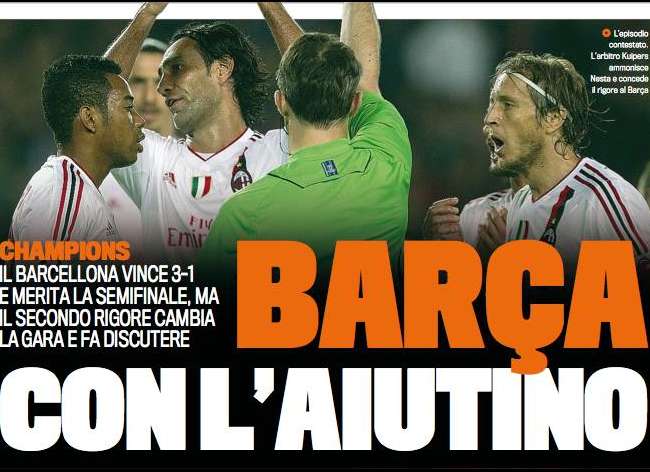 Barça/Milan vu par la presse européenne