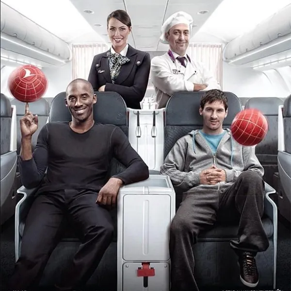 Photo : Messi et Kobe prennent l&rsquo;avion