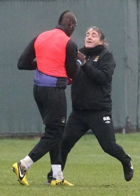 Photo : la fight Balotelli/Mancini