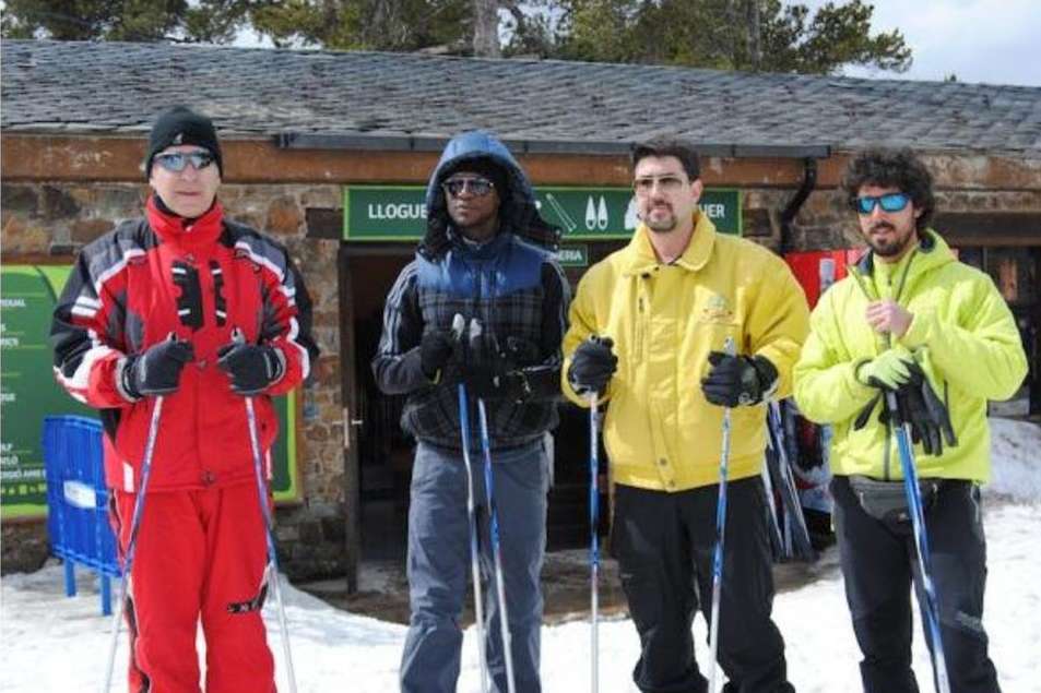 Photo: Abidal au ski