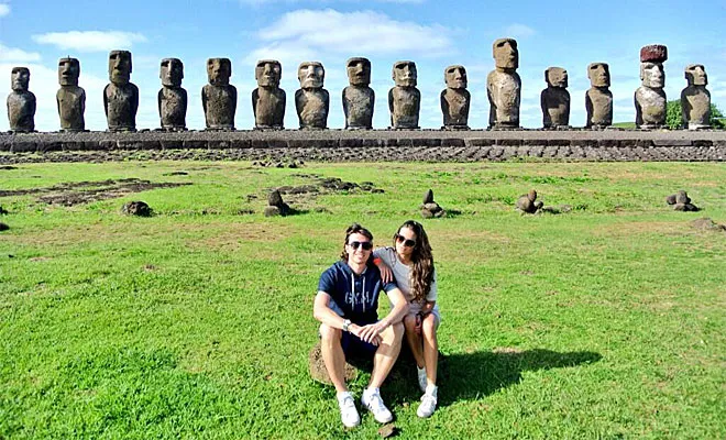 Photo : Montolivo à l'île de Pâques