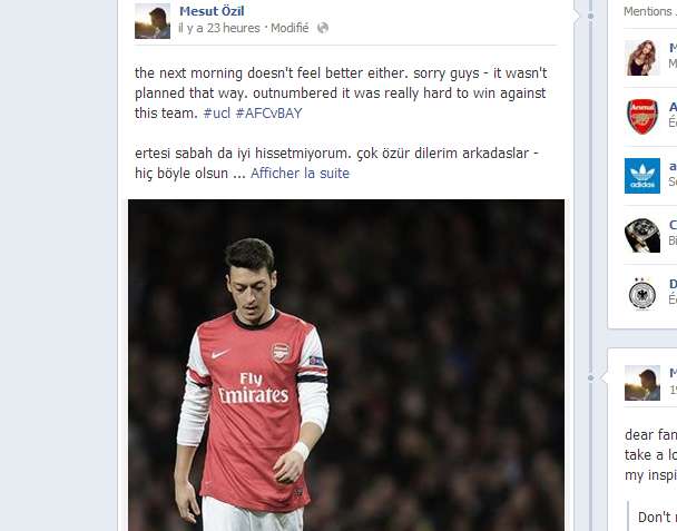 Photo : Özil s&rsquo;excuse