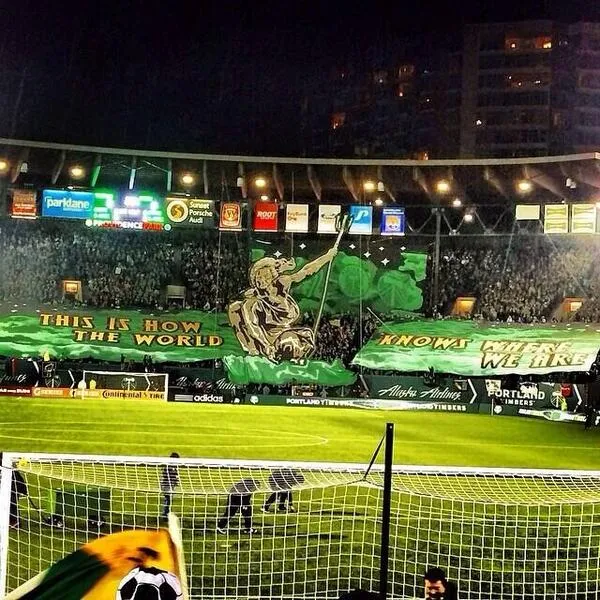 Photo : Le tifo de Portland