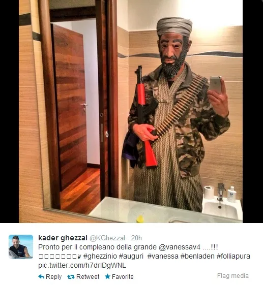 Photo : Ghezzal déguisé en Ben Laden