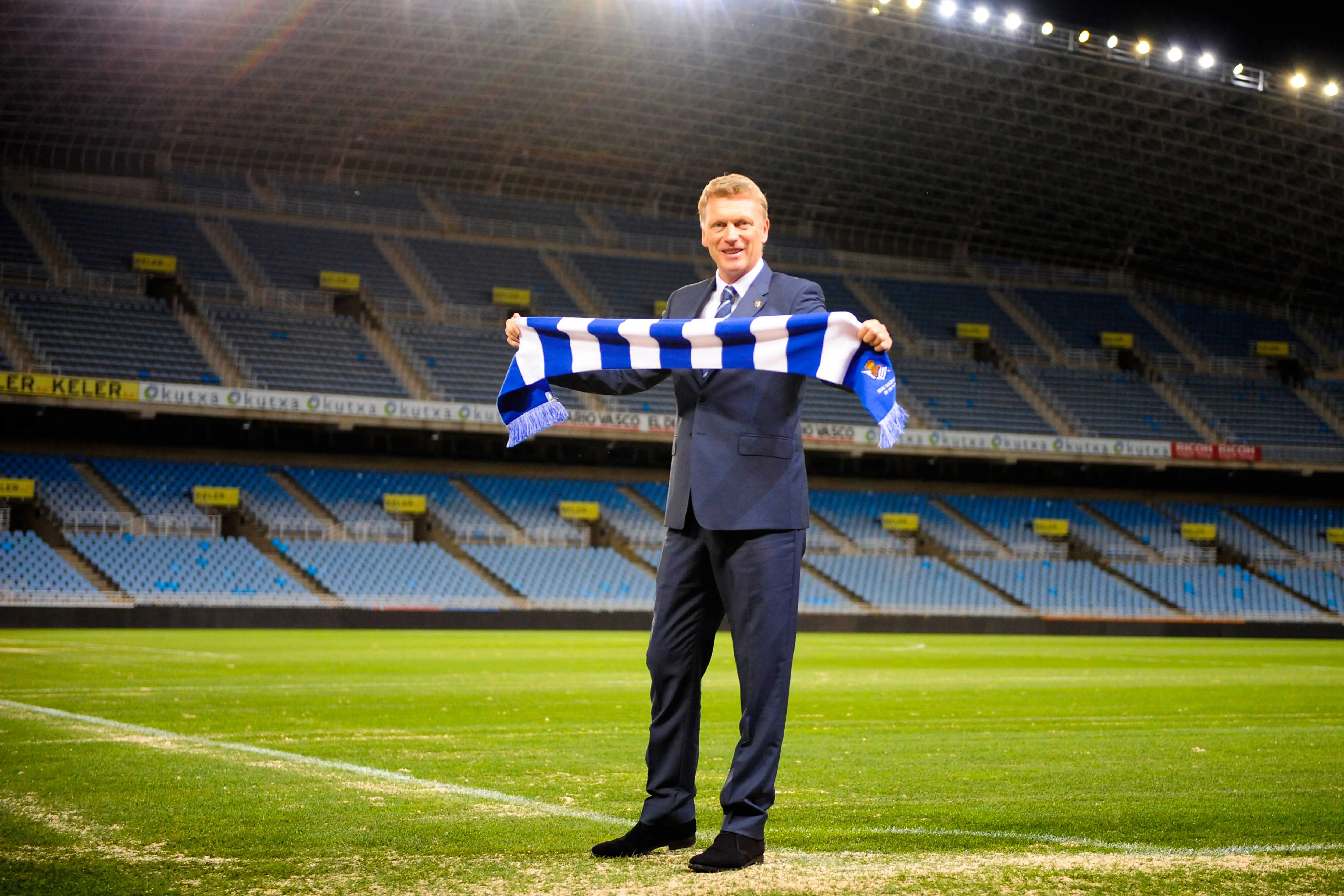 Photo : Moyes présenté à la Real Sociedad