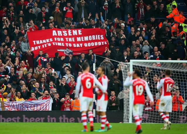 Photo : la bannière d&rsquo;Arsène Wenger