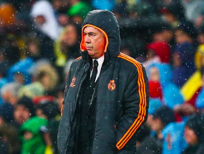 Ancelotti n&rsquo;aime pas la pluie