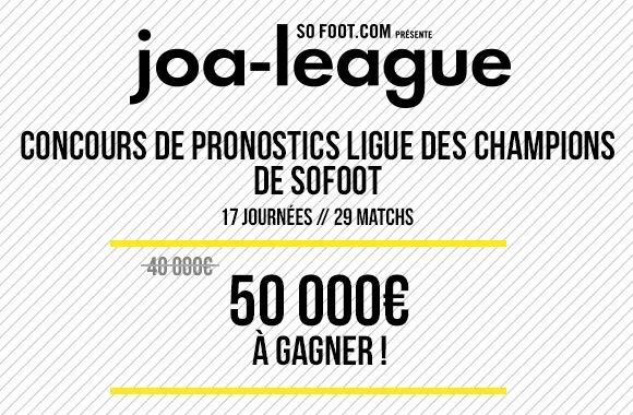 150€ offerts pour parier chez JOA Online, organisateur de la joa-league