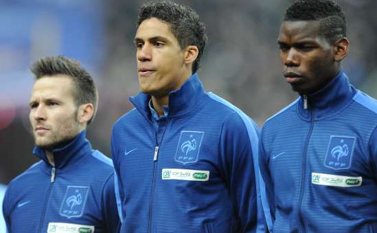 Les Bleus avec Varane, Sakho et Rémy