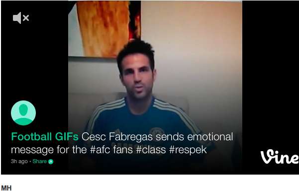 Vine : Fàbregas parle aux Blues