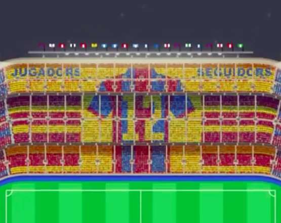 Vine : le tifo des Blaugrana pour le Clásico