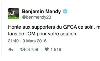 Mendy : «<span style="font-size:50%">&nbsp;</span>Honte aux supporters du Gazélec<span style="font-size:50%">&nbsp;</span>»