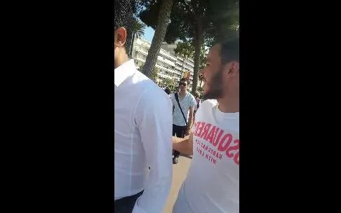 Nasser Al-Khelaïfi et un supporter de l’OM