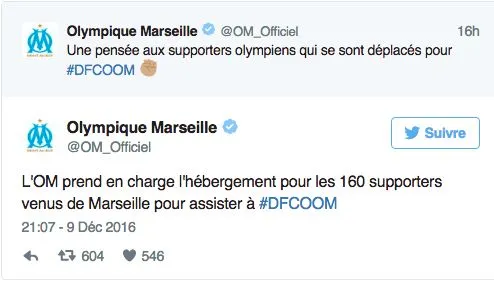 L&rsquo;OM paye l&rsquo;hôtel à ses supporters