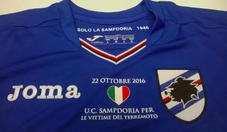 La Sampdoria vient en soutien des victimes du tremblement de terre