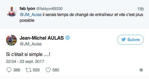 L&rsquo;étrange tweet de Jean-Michel Aulas sur Génésio