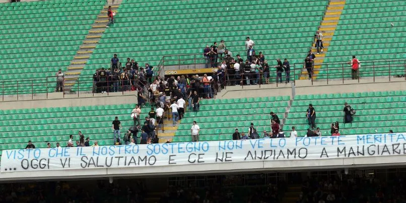 Les supporters interistes révoltés face à Sassuolo