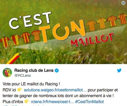 Une consultation populaire pour les futurs maillots de Lens