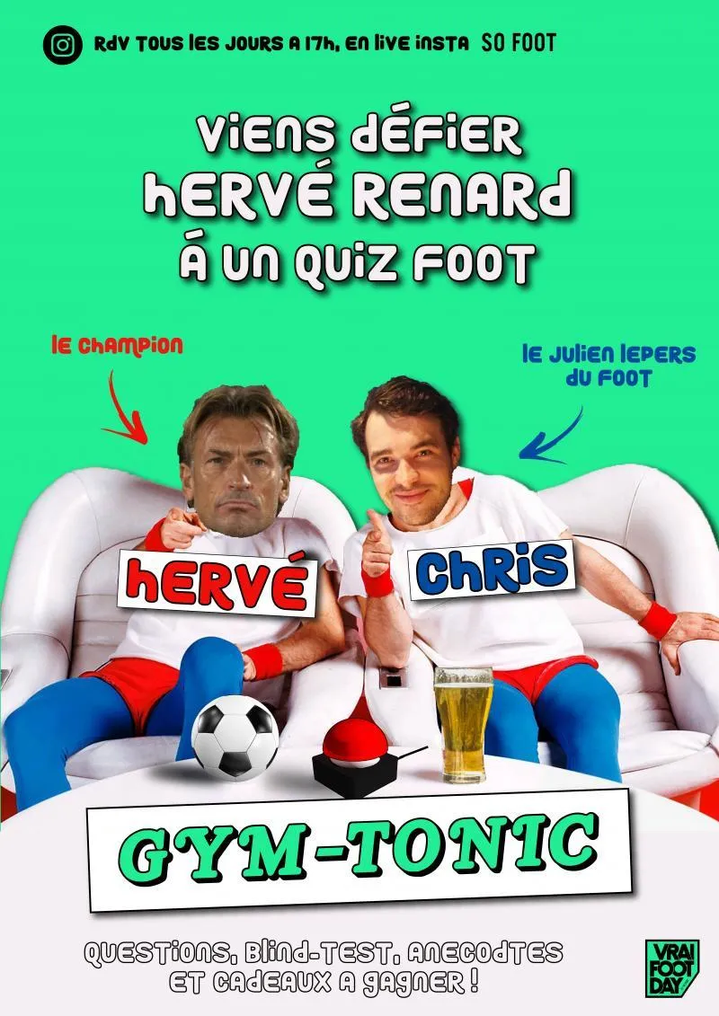 Live à 17h sur l&rsquo;Instagram de So Foot avec Hervé Renard