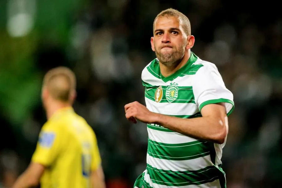 Islam Slimani, seul dans sa cage au Sporting