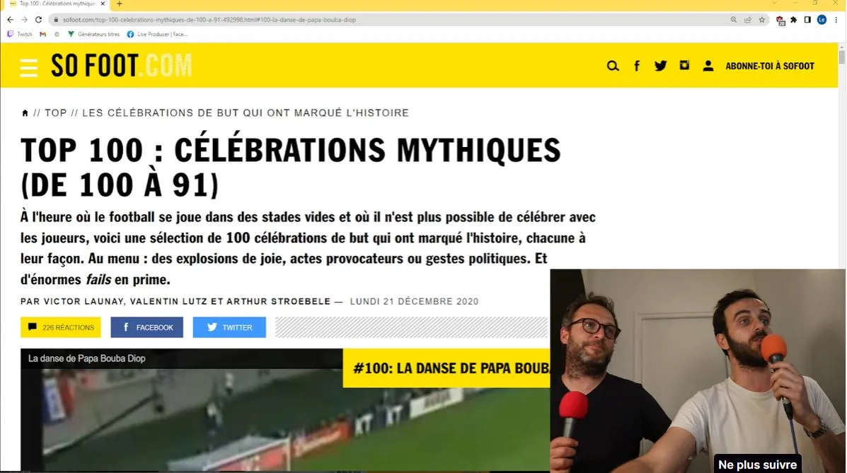 En direct : les 100 célébrations de buts les plus mythiques